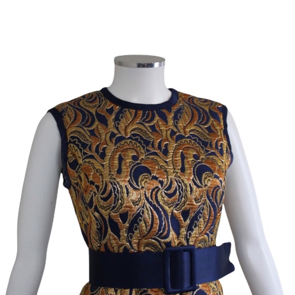 VINTAGE 1960s Malcolm Starr 3-piece Dress, Jacket + Belt - Size M/L - Picture 7 of 13